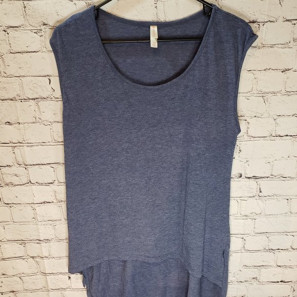 Blue hi-lo Tank t-shirt - Picture 1 of 4